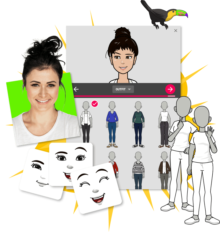 Pixton avatar maker collage