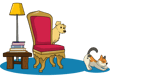 Dog, cat and chair