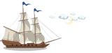 Boat and moon