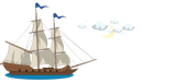 Boat and moon