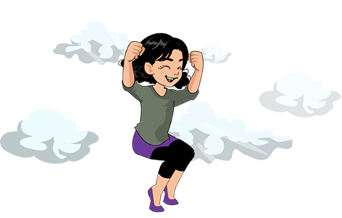 Girl in clouds