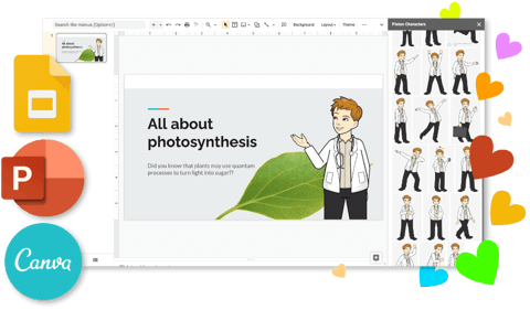 PowerPoint, Google Slides, and Canva collage