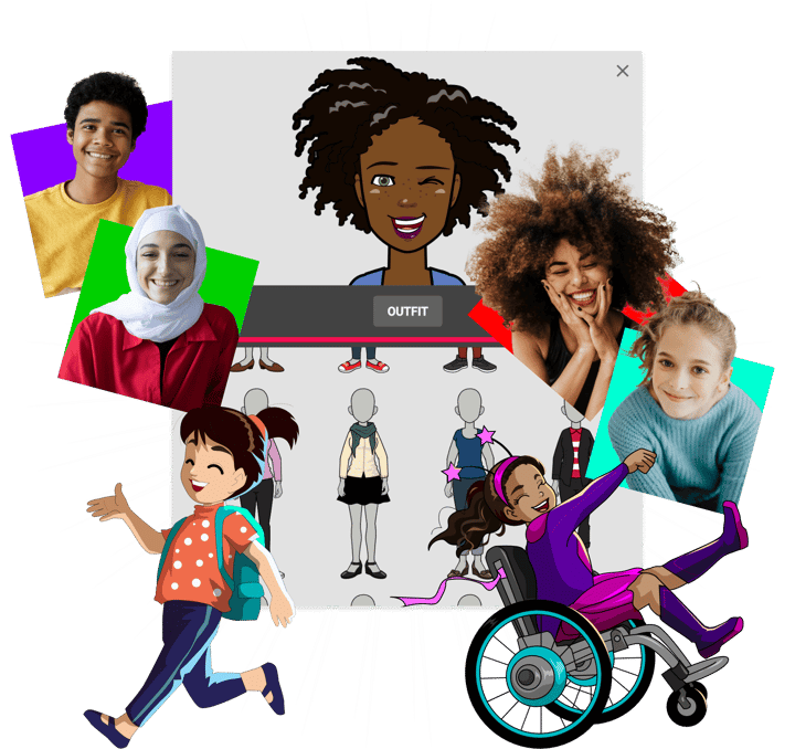 Avatar builder collage