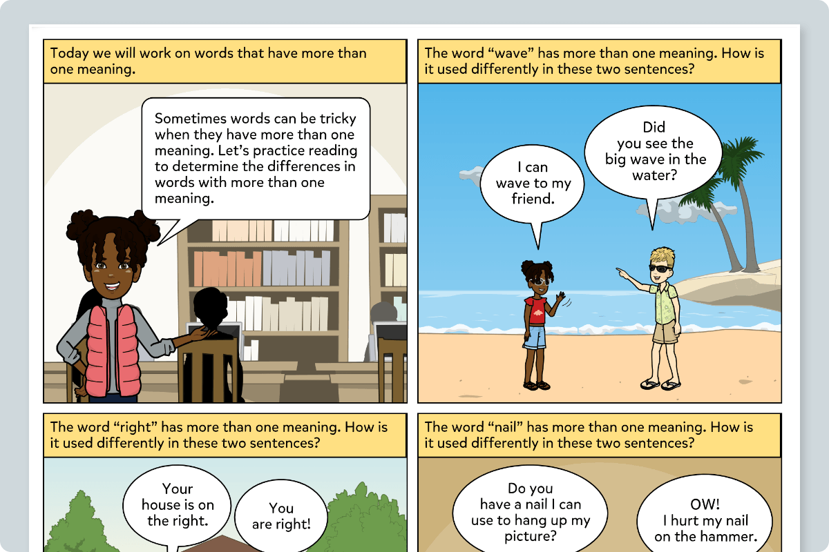 Pixton comic for multilingual learners