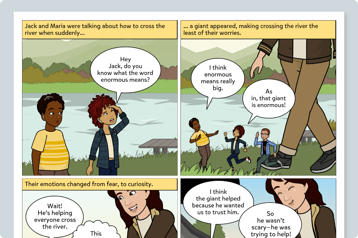 Pixton Comic supporting literacy