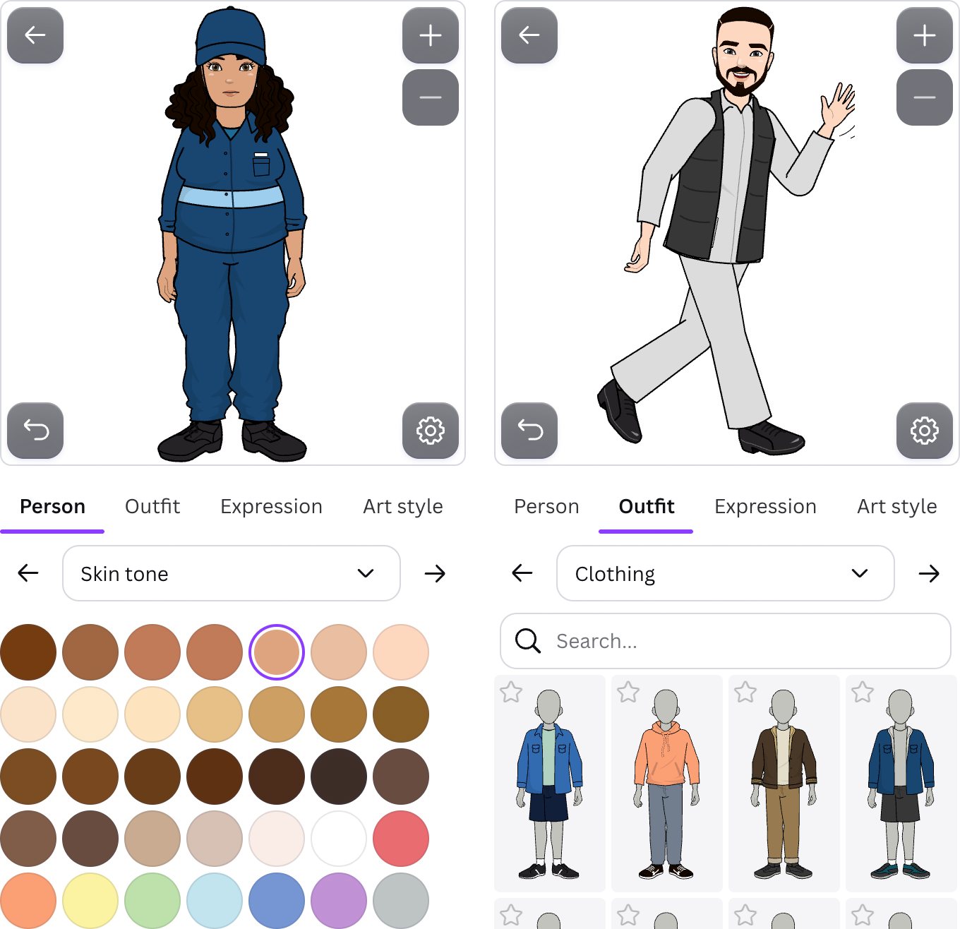 Pixton Canva app interface