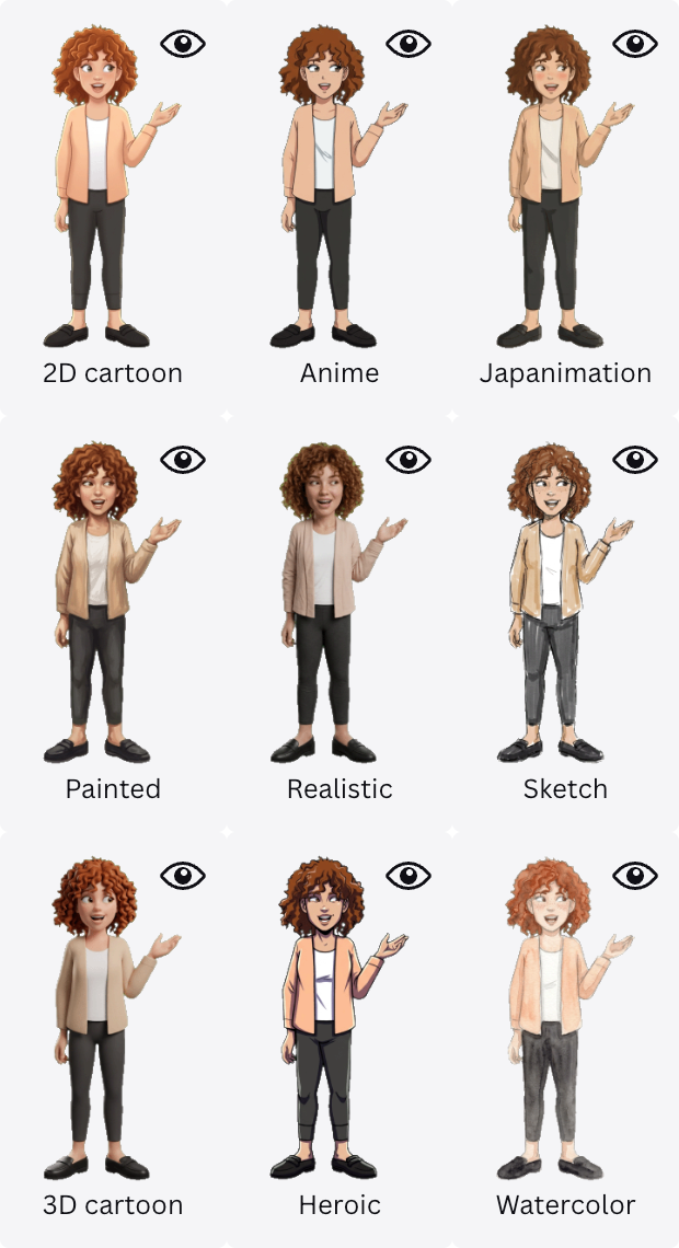 Screenshot - available art styles